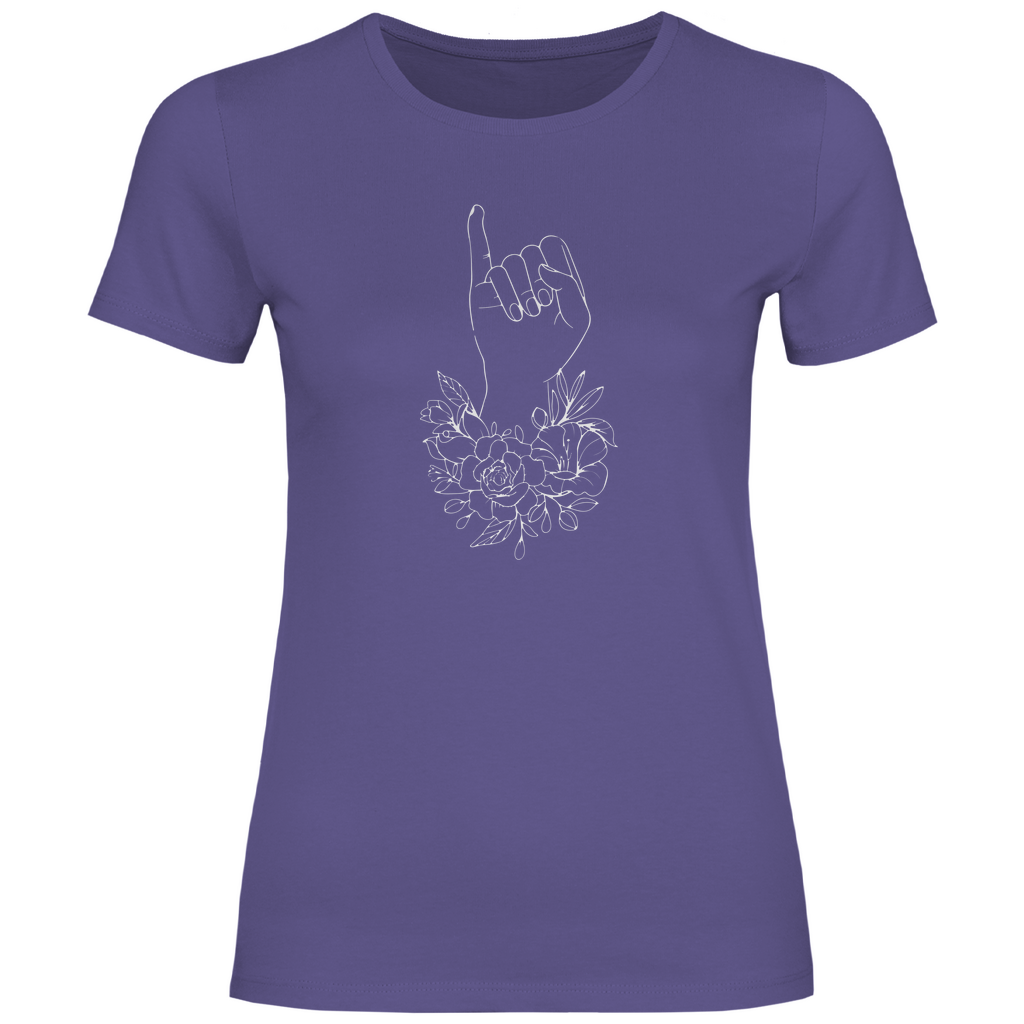 Blumen Kleiner Finger Damen Shirt