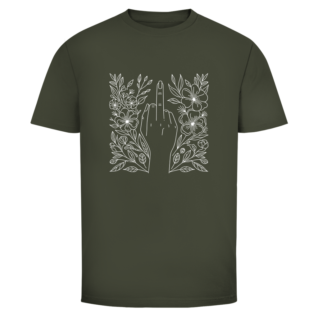 Blumen Mittelfinger Unisex Shirt