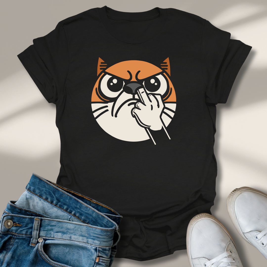 Mittelfinger Katze T-Shirt