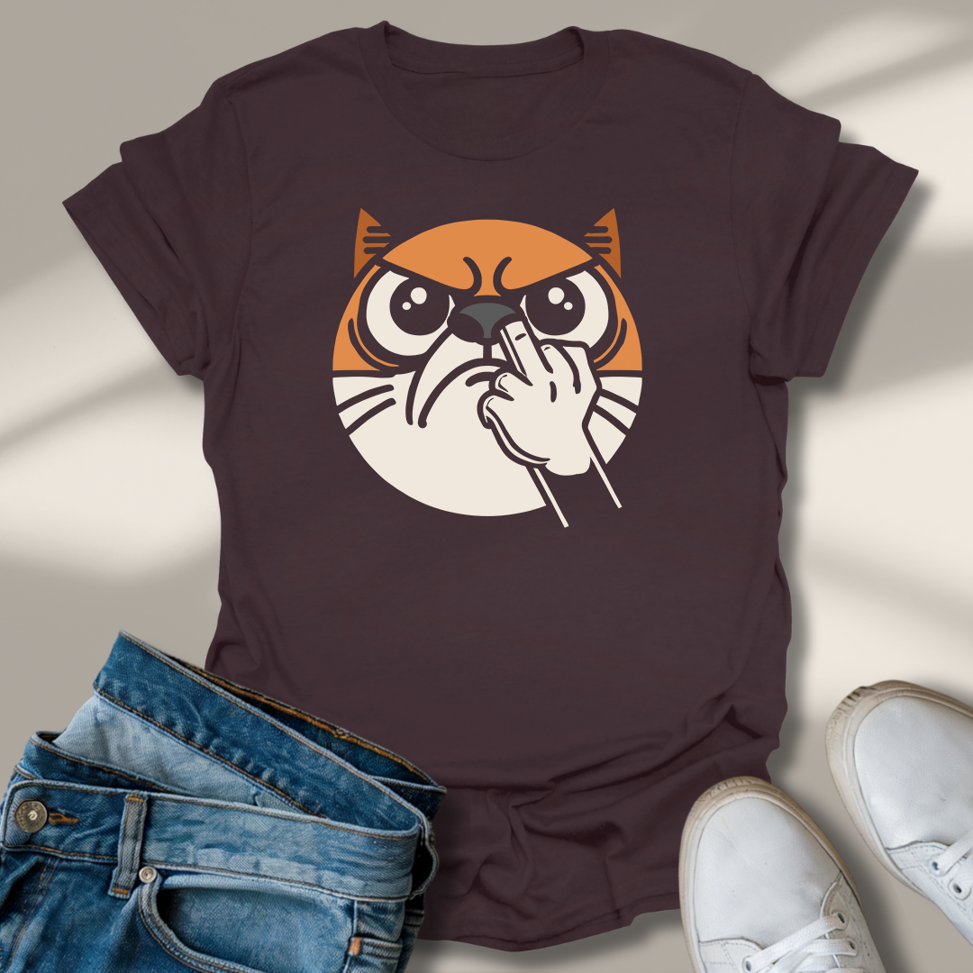 Mittelfinger Katze T-Shirt
