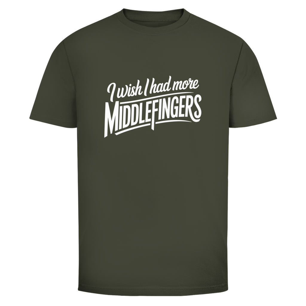 Ich wünschte mehr Mittelfinger Unisex Shirt