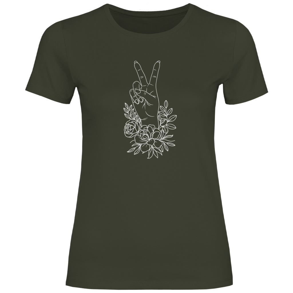 Blumen Peace Damen Shirt