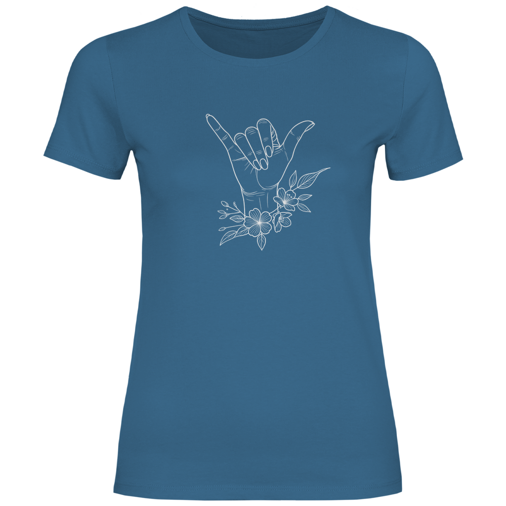 Blumen Aloha Hand Damen Shirt