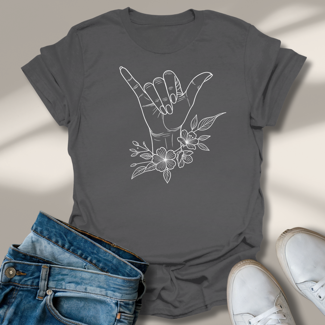 Blumen Aloha Hand T-Shirt