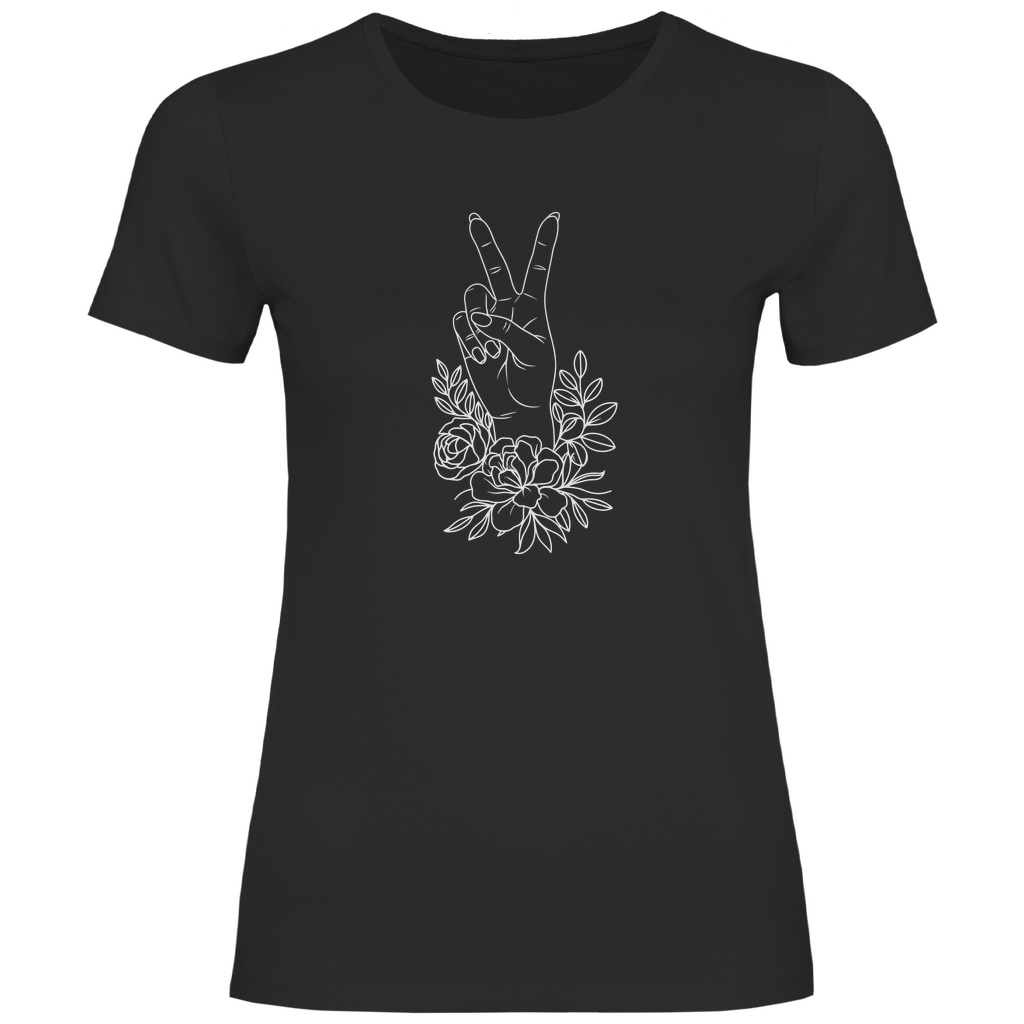 Blumen Peace Damen Shirt