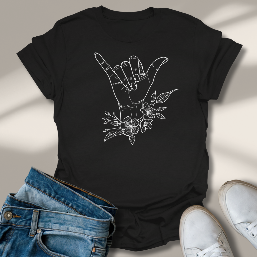 Blumen Aloha Hand T-Shirt