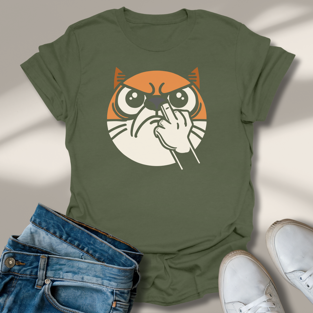 Mittelfinger Katze T-Shirt