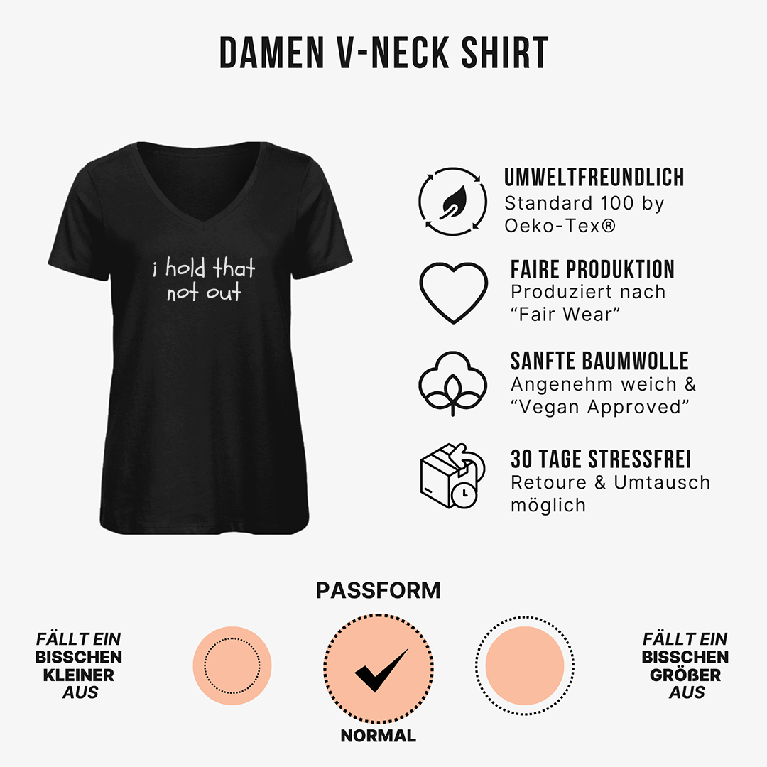 Halt das nicht aus Damen V-Neck Shirt