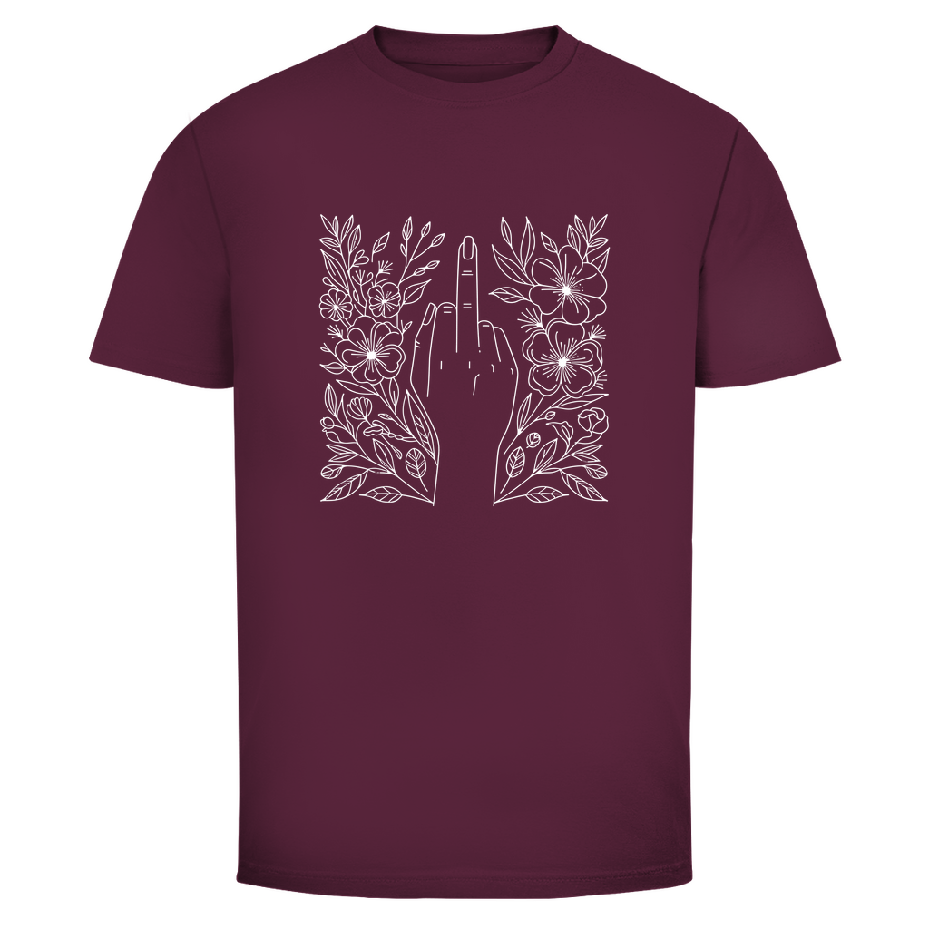 Blumen Mittelfinger Unisex Shirt