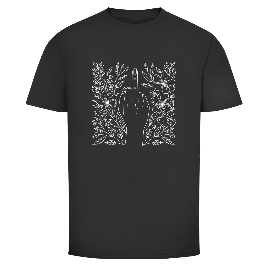 Blumen Mittelfinger Unisex Shirt