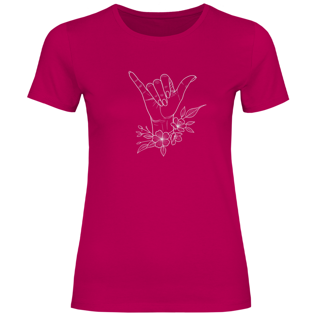 Blumen Aloha Hand Damen Shirt