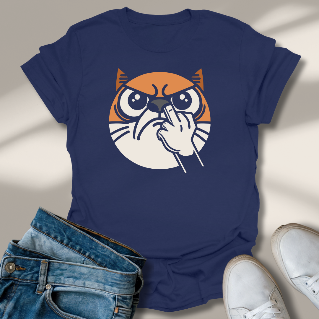 Mittelfinger Katze T-Shirt
