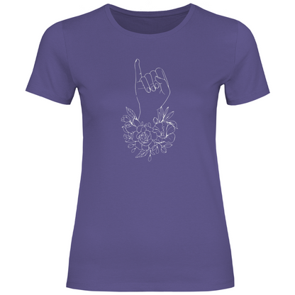 Blumen Kleiner Finger Damen Shirt