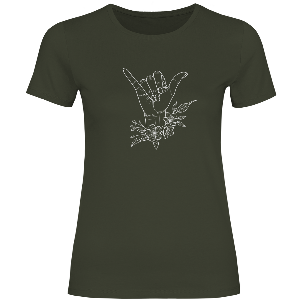 Blumen Aloha Hand Damen Shirt
