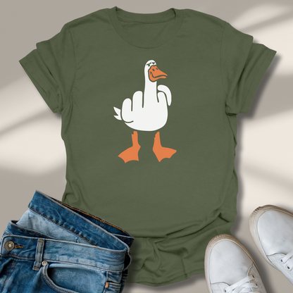 Ente Mittelfinger Lachmomente T-Shirt