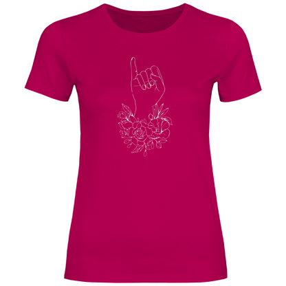 Blumen Kleiner Finger Damen Shirt