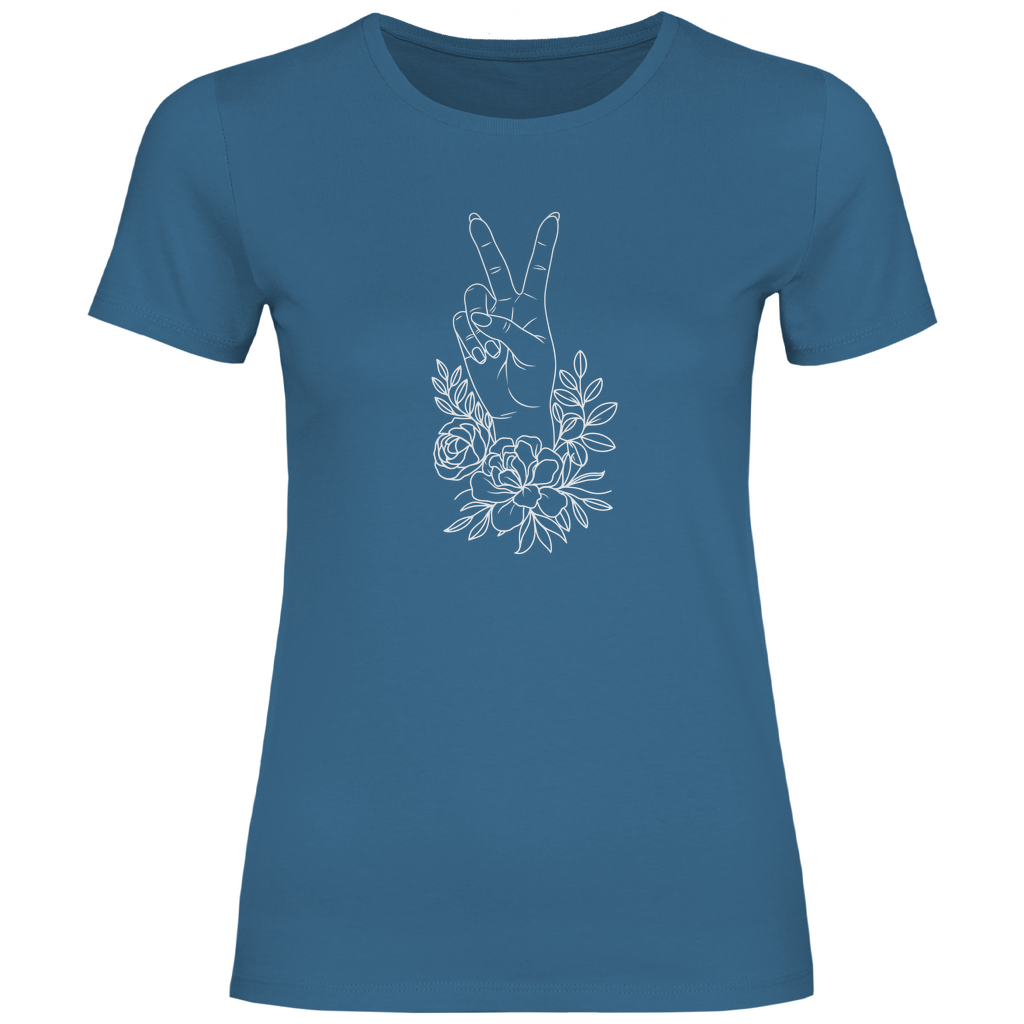 Blumen Peace Damen Shirt