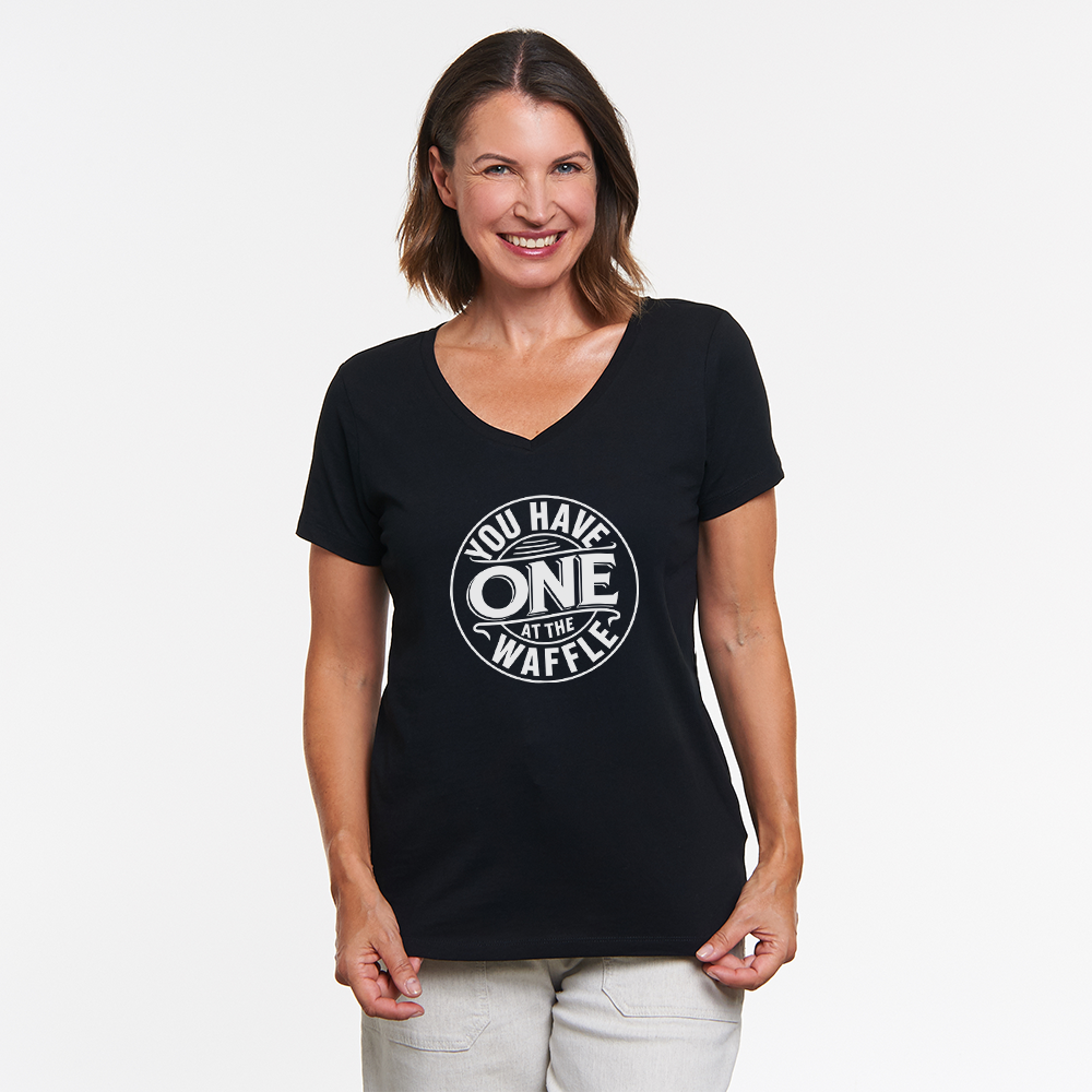 Waffel Damen V-Neck Shirt