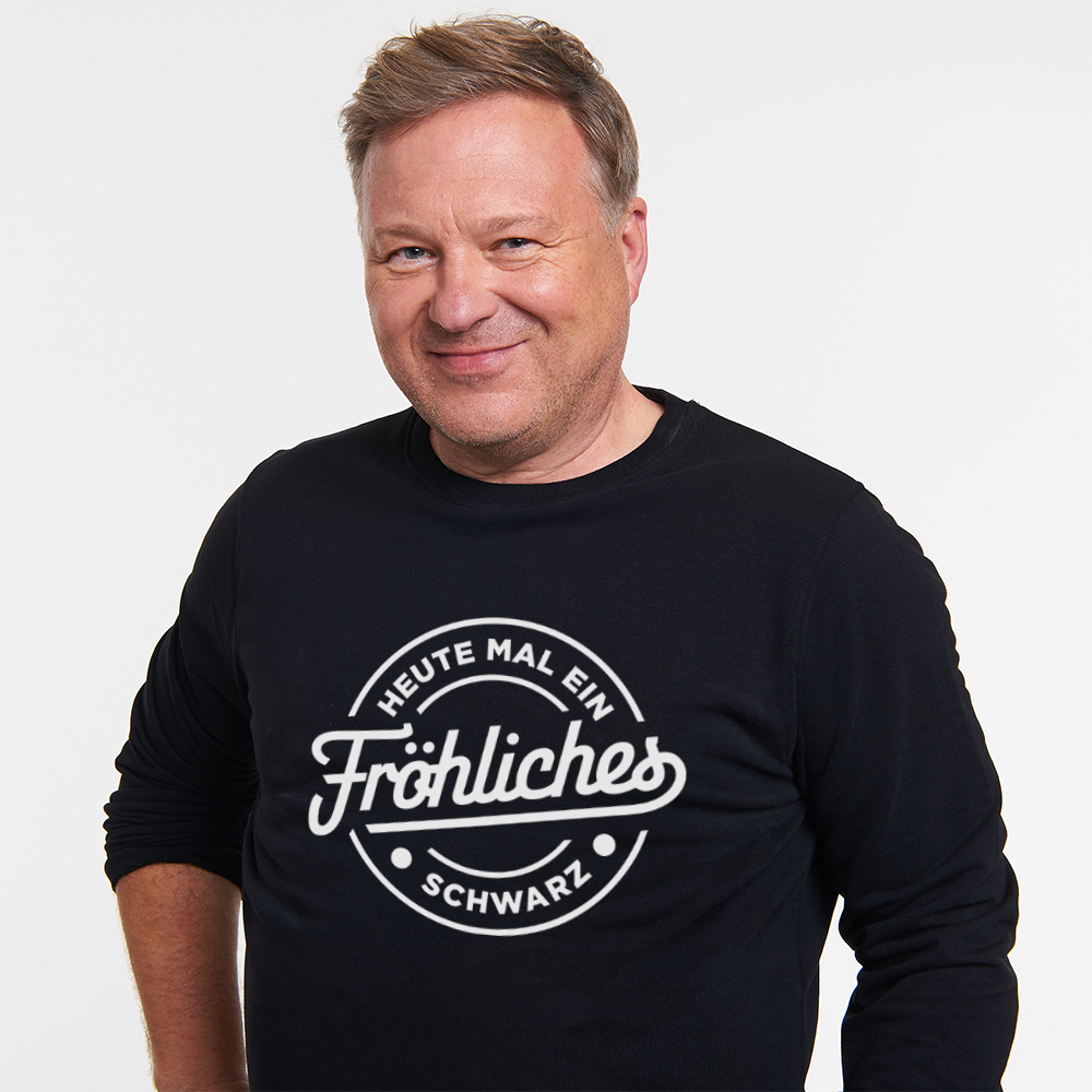 Fröhliches Schwarz Unisex Sweatshirt