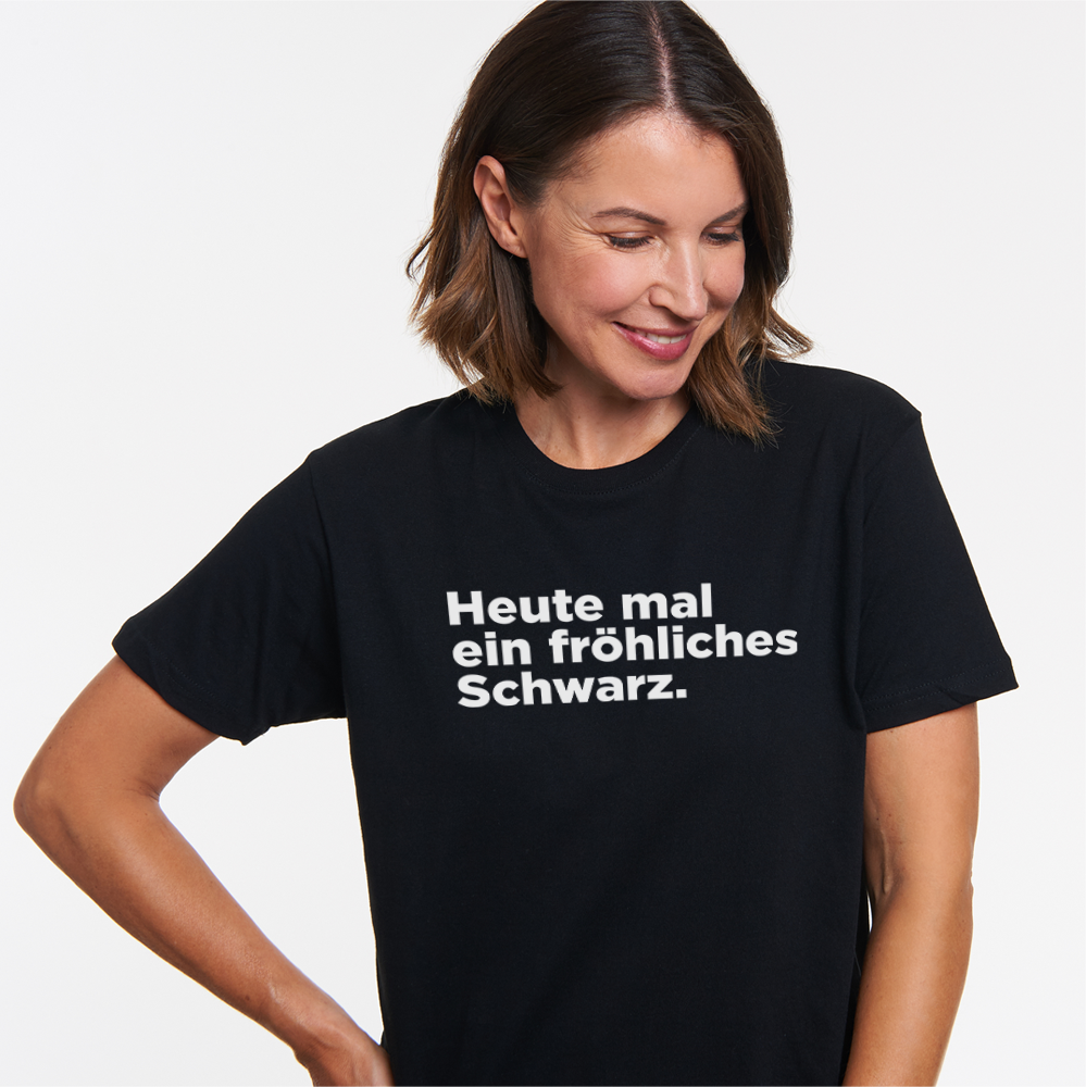 Fröhliches Schwarz Unisex Shirt