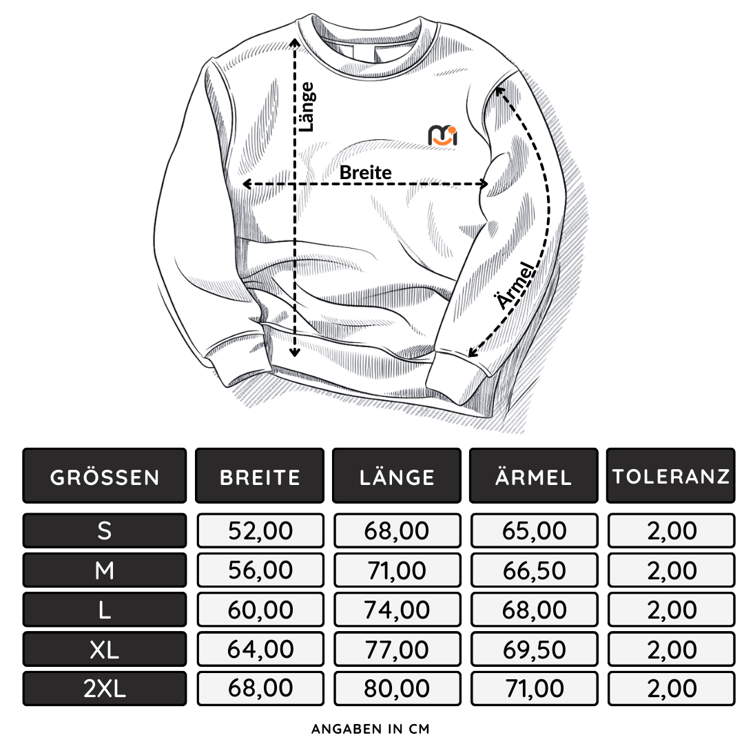sweatshirt groessentabelle