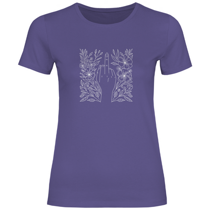 Blumen Mittelfinger Damen Shirt